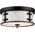 Westinghouse 6126100 Callowhill Craftsman-Style 13 Inch, Two Light Flush Mount Ceiling Fixture, Matte Black and Antique Ash Finish, Clear Seeded Glass