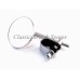 3" Chrome Steel Stamped Mirror - Choose Stem Length (Clamp-On)