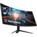 Westinghouse 24 Inch Curved Full HD Gaming Monitor, 165Hz, AMD FreeSync Support, Low Motion Blur, 1500R Curve, 1920 x 1080, for PC Games with Built in Speakers, DisplayPort, HDMI