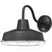 Westinghouse 6131300 Academy Vintage-Style One Light Dimmable LED Outdoor Wall Fixture, Dark Sky Friendly, Textured Black Finish, Removable Nickel Luster Cage