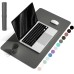 YSAGi Non-Slip Leather Desk Pad, Waterproof Laptop Computer Desk Keyboard Mat, Table Protector Blotter Mat, Large Mouse Pad for Office/Work/Home/Decor(Dark Gray, 23.6" x 13.7")
