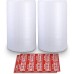 2-Pack Bubble Cushioning Nylon Wrap Rolls, 3/16" x 12" x 72' ft Total, Perforated Every 12", 20 Fragile Stickers for Packaging, Shipping, Mailing