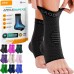 Modvel Foot & Ankle Brace Socks for Sprained Ankle Compression Sleeve - Plantar Fasciitis Relief Brace, Foot Support for Women & Men - Tendonitis & Arthritis Foot Sleeve, Stabilizing Ankle Wrap