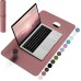 YSAGi Non-Slip Leather Desk Pad, Waterproof Laptop Computer Desk Keyboard Mat, Table Protector Blotter Mat, Large Mouse Pad for Office/Work/Home/Decor(Dark Pink, 23.6" x 13.7")