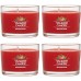 Yankee Candle Signature Votive Mini Candle Jar, Macintosh Scent, Natural Soy Wax Blend Candle with Natural Fiber Wick, 1.3 OZ Glass Jar (Pack of 4)